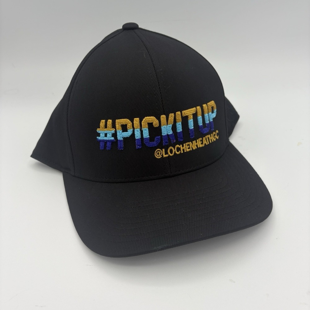 G Fore Pick It Up Mens Hat 110 Flex Fit Black Golf Rare‎ Embroidered NEW NWT